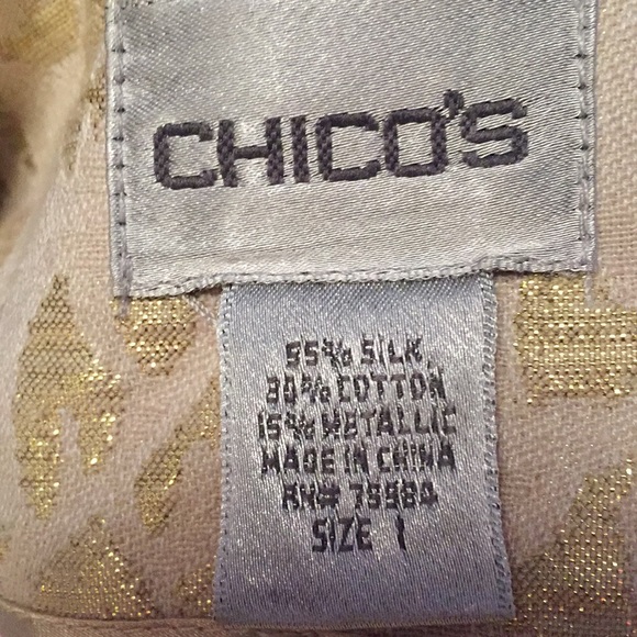 Short Gold Jacket with 3/4 length sleeves - Picture 4 of 6